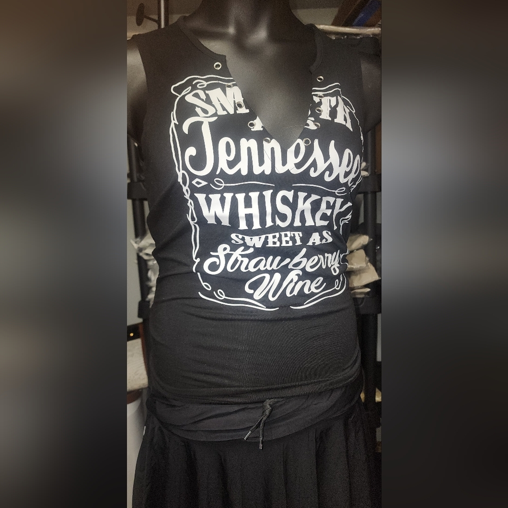NWOT TENNESSEE WHISKEY Graphic Tee with White Print